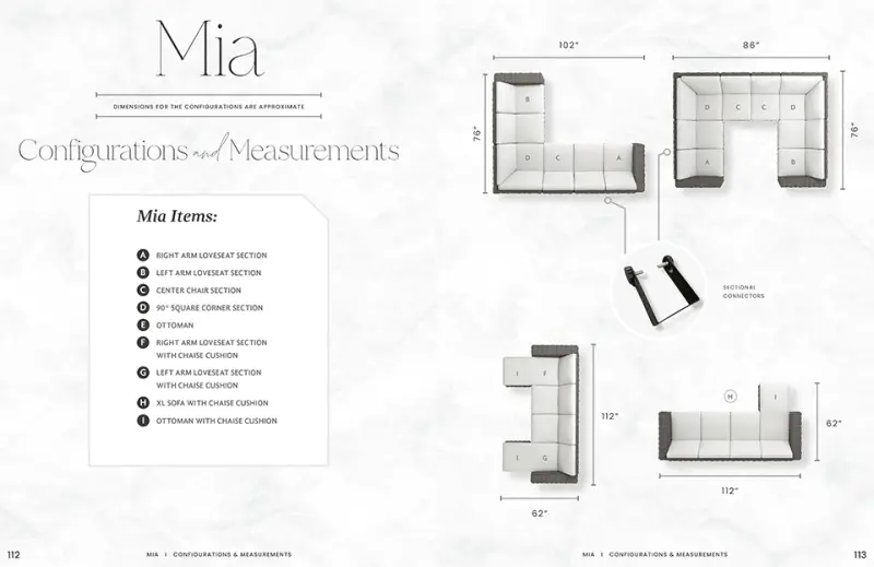 Mia XL Sofa with Chaise Cushion, view 3