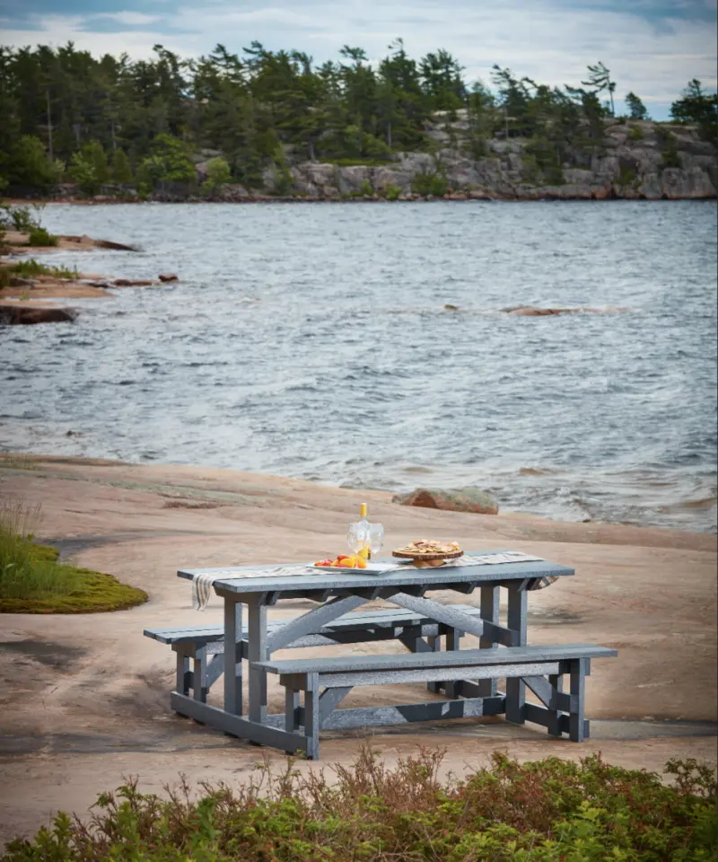 72″ Rectangular Picnic Table, view 2