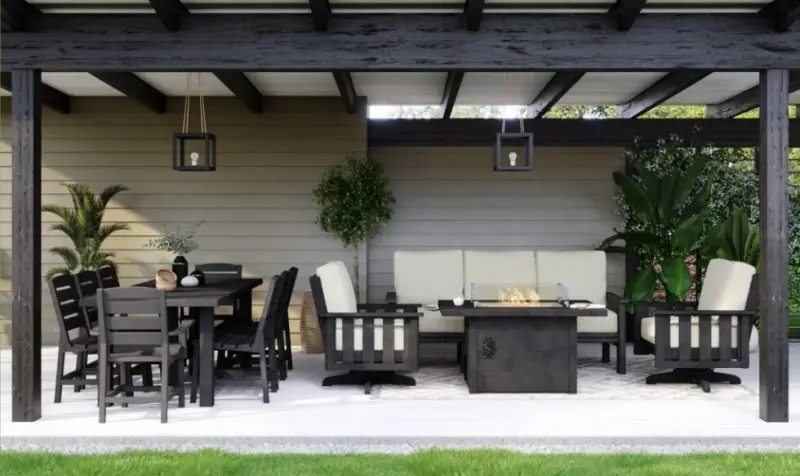 CRP Rectangular Fire Pit Table – 31.5″W x 48″L, view 4