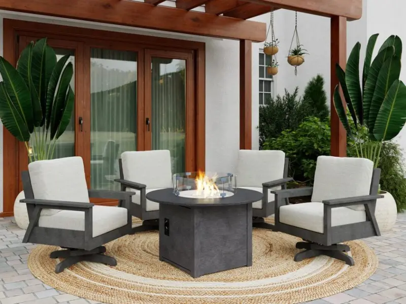 46″ Round Fire Table, view 3