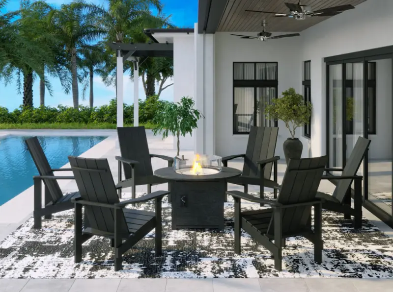 46″ Round Fire Table, view 4