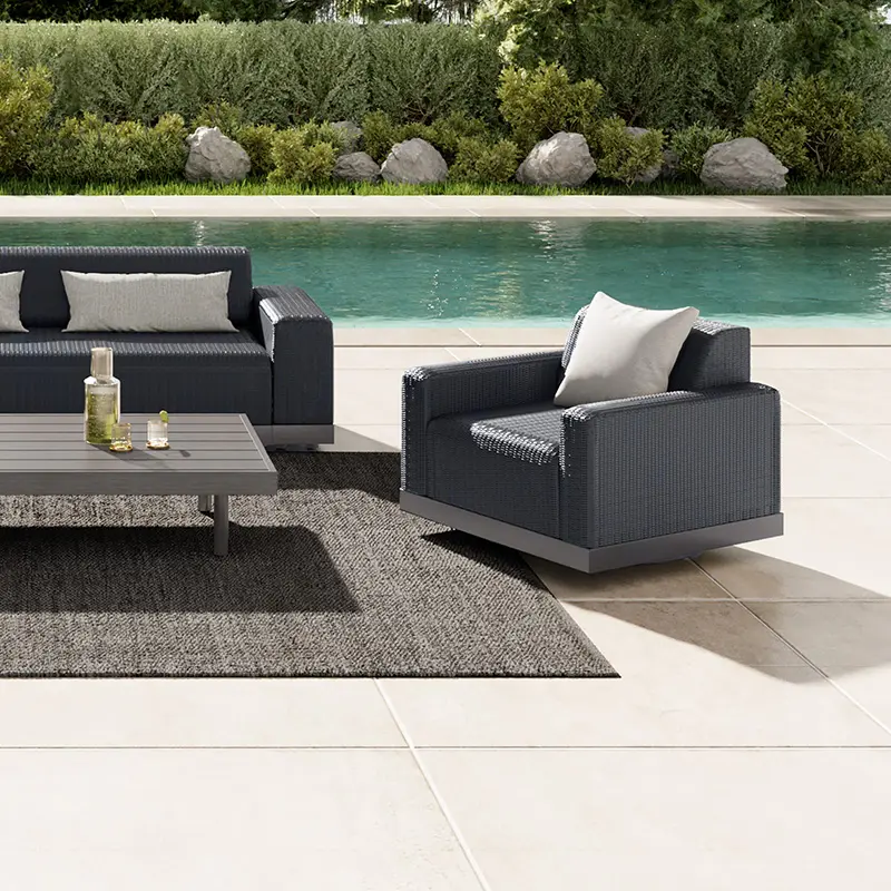 Grande Padded Club Swivel Chair, view 2
